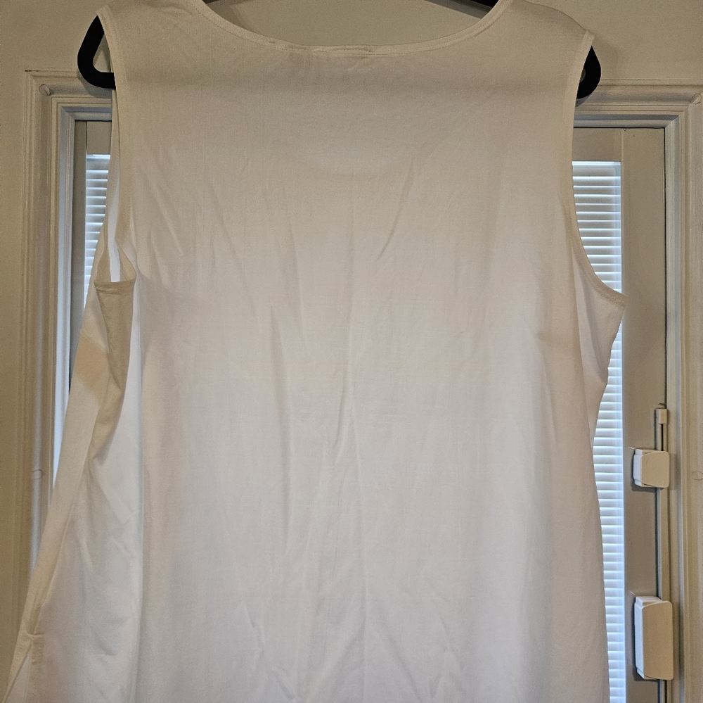 Kim Rogers 2X Women's White Sleeveless Top - Picture 4 of 4